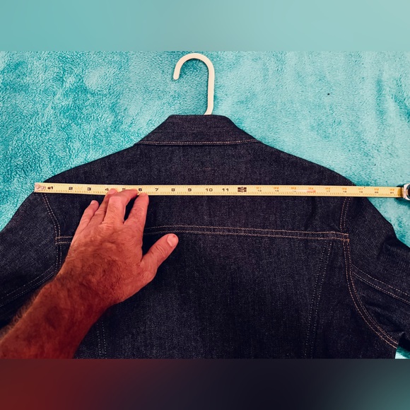 Glenn’s Denim GD211 SLIM TRUCKER JACKET | Raw 14 Oz Denim - Vivid Indigo size M - Picture 9 of 11